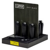 Clipper Mini Mechero de Metal Negro Mate (12pcs/display)