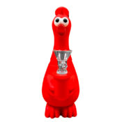 Bong Silicona Pollo Rojo 18cm