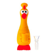 Bong Silicona Pollo Naranja 18cm