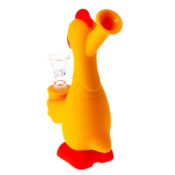 Bong Silicona Pollo Naranja 18cm