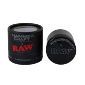 RAW Hammer Craft Grinder Mediano de Aluminio Negro 4 Piezas - 55mm
