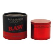 RAW Hammer Craft Grinder Mediano de Aluminio Rojo 4 Piezas - 55mm