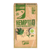 Astra Hemp Té Verde de Cáñamo con Infusión 25mg de Aceite de Cáñamo (10 Packs/lote)