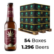Cannabis Cerveza con Sabor a Cereza 4,5% Gold Leaf 330ml (54 cajas/1.296 cervezas)