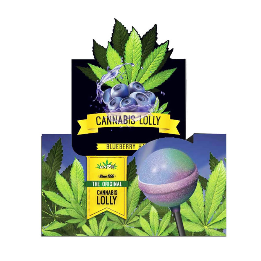 Cannabis Lollipop Box Blueberry Haze (70Stk/Display)