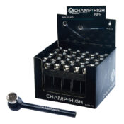 Champ High Pool Cristal Glaspfeife schwarz (24Stk/Display)