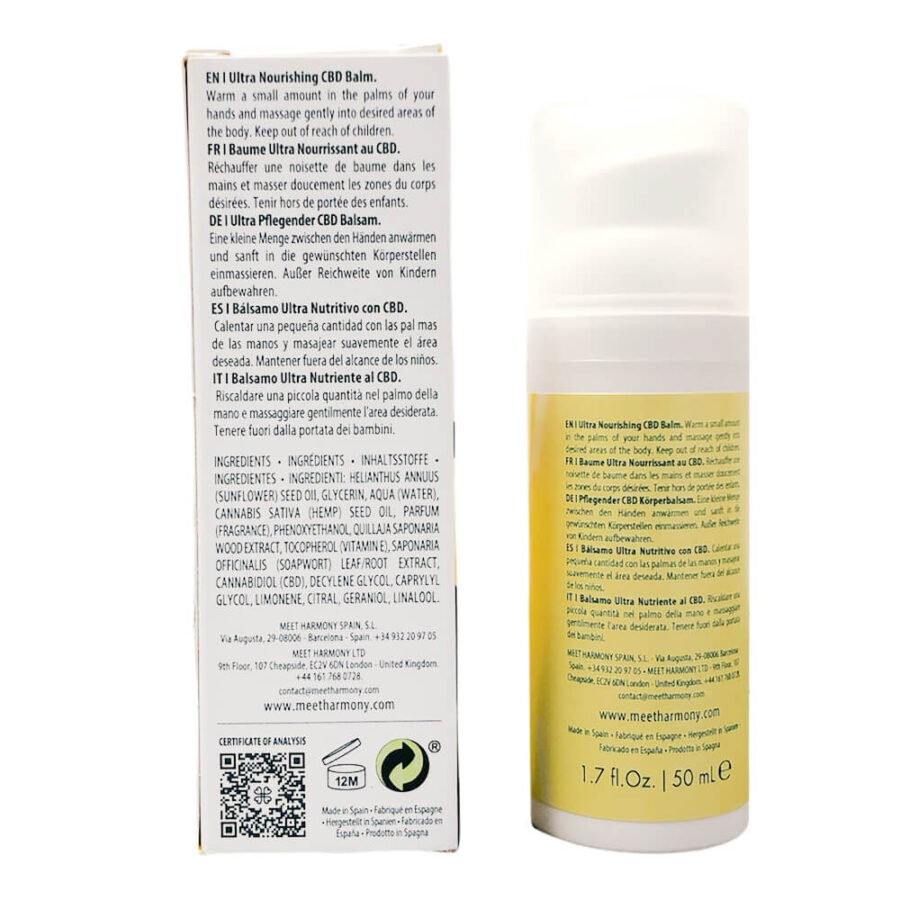 Harmony Active Calm Balm 50mg CBD mit Quillaja Wood Extrakt (50ml)