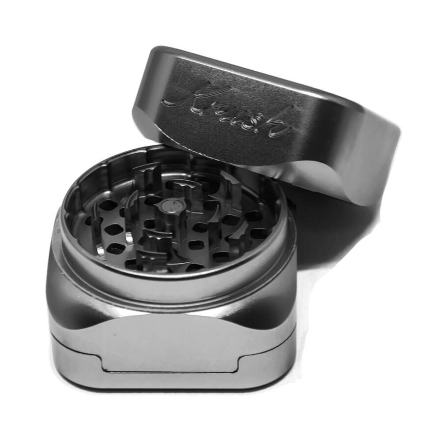 Krush Kube 3.0 Black Aluminium Grinder 3 Teile - 55mm