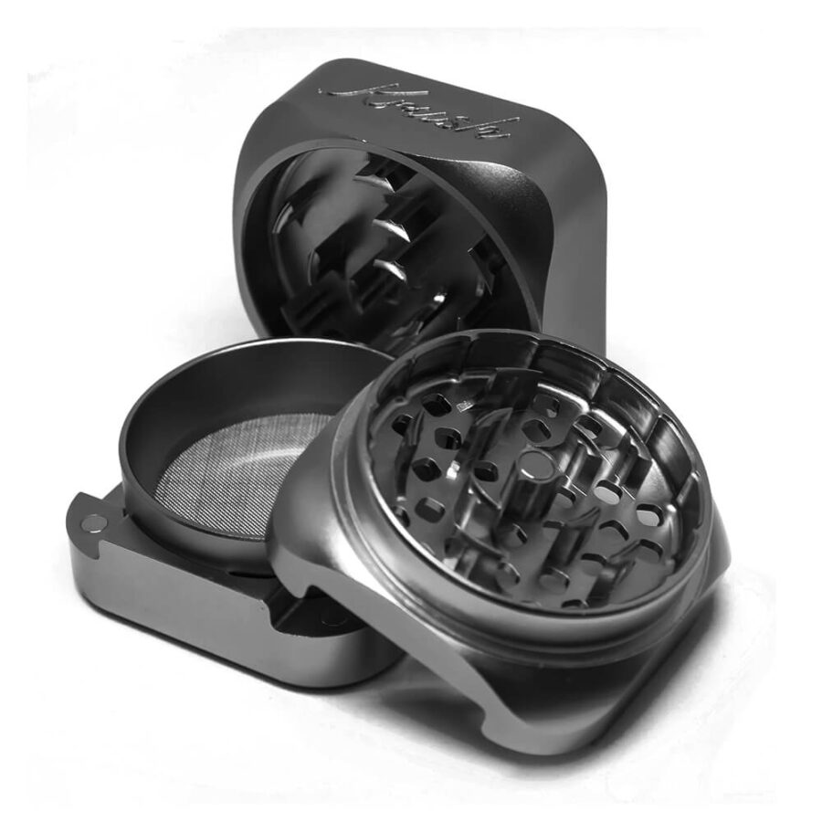 Krush Kube 3.0 Black Aluminium Grinder 3 Teile - 55mm