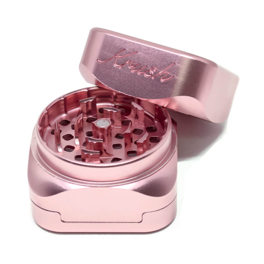 Krush Kube 3.0 Gold Rose Aluminium Grinder 3 Teile - 55mm