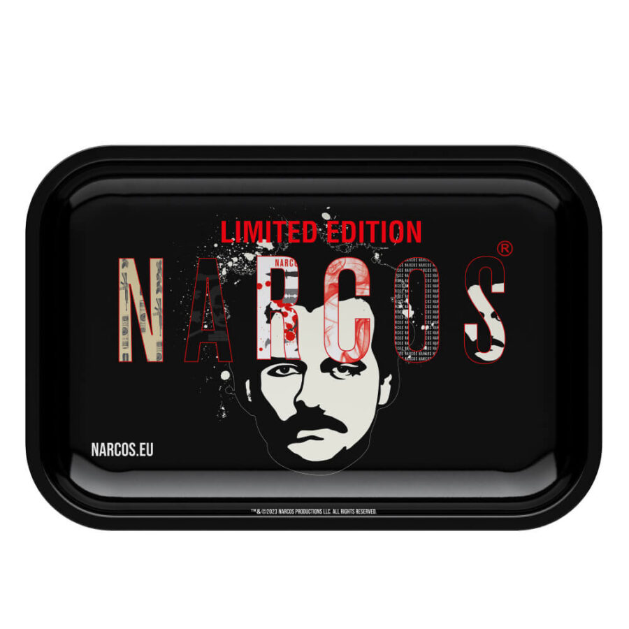 Narcos Metall Rolling Tray Schwarz Klein