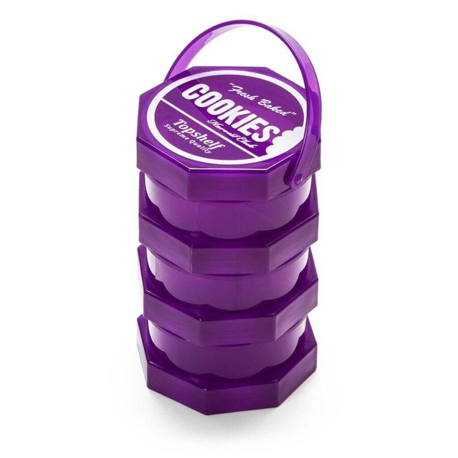 Cookies 3 Parts Purple Stacked Regular Storage Jar