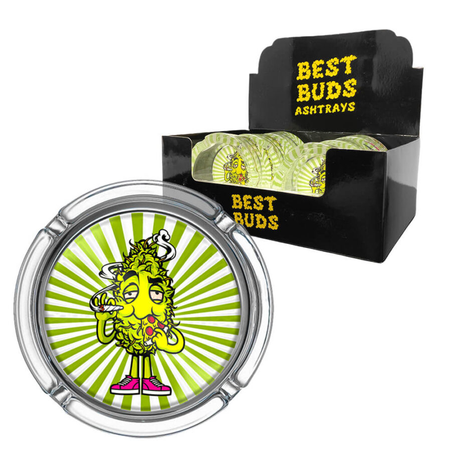 Best Buds Kleine Cristal Aschenbecher Pizza (6 Stk./Display)