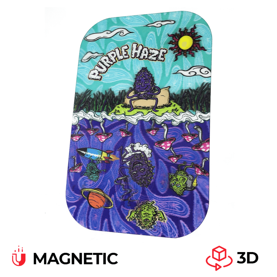 Best Buds Magnetische 3D-Abdeckung für großes Rolling Tray Purple Haze