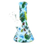 Silikonbong Cartoons Blau 13cm