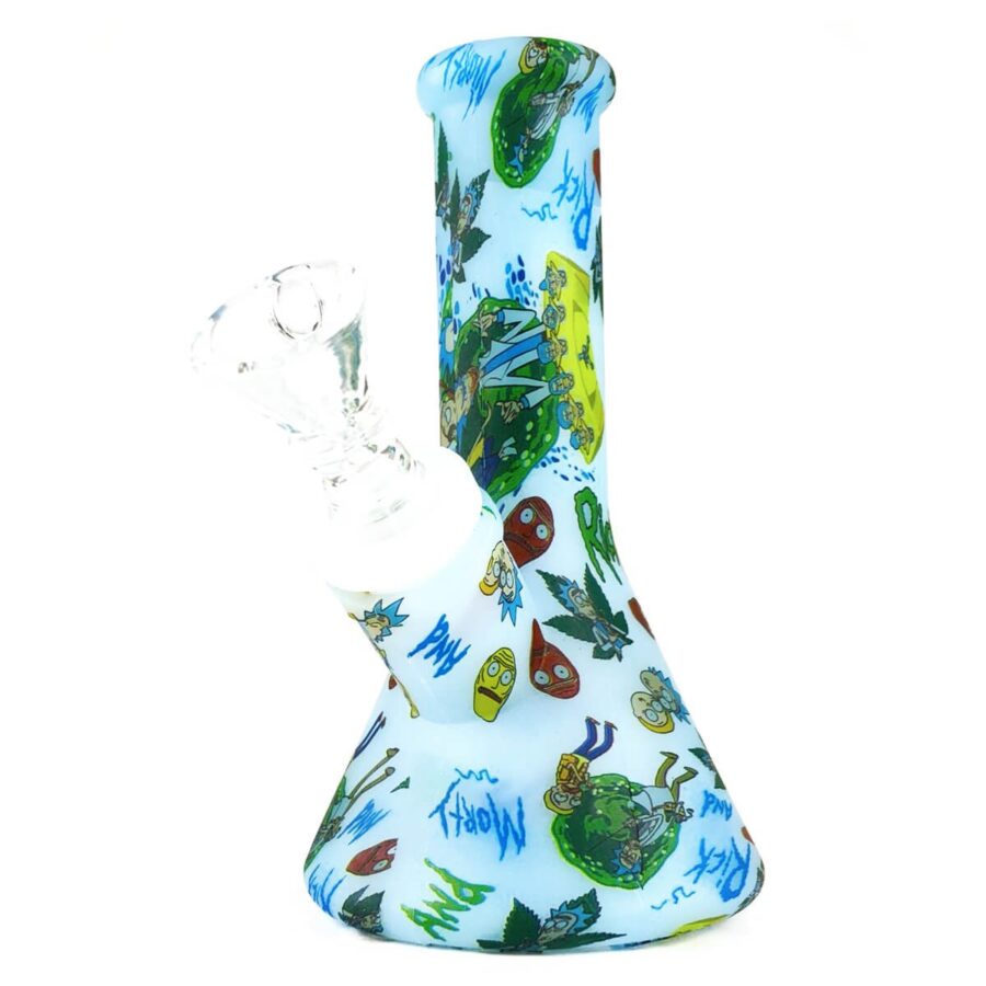 Silikonbong Cartoons Blau 13cm