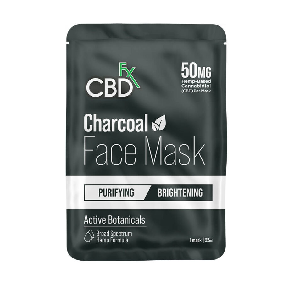 CBDfx Hanf Holzkohle Gesichtsmaske mit 50mg CBD (10er-Pack/Display)