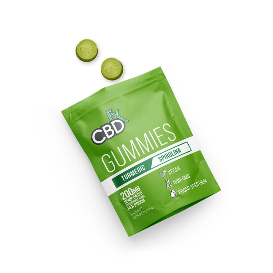 CBDfx Kurkuma Spirulina 200mg CBD Vegan Gummis (10x32g)