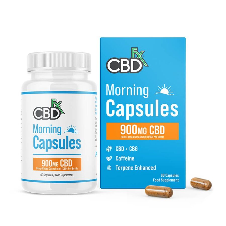 CBDfx Morning Capsules 900mg CBD + 150mg CBG (60 Kapseln)