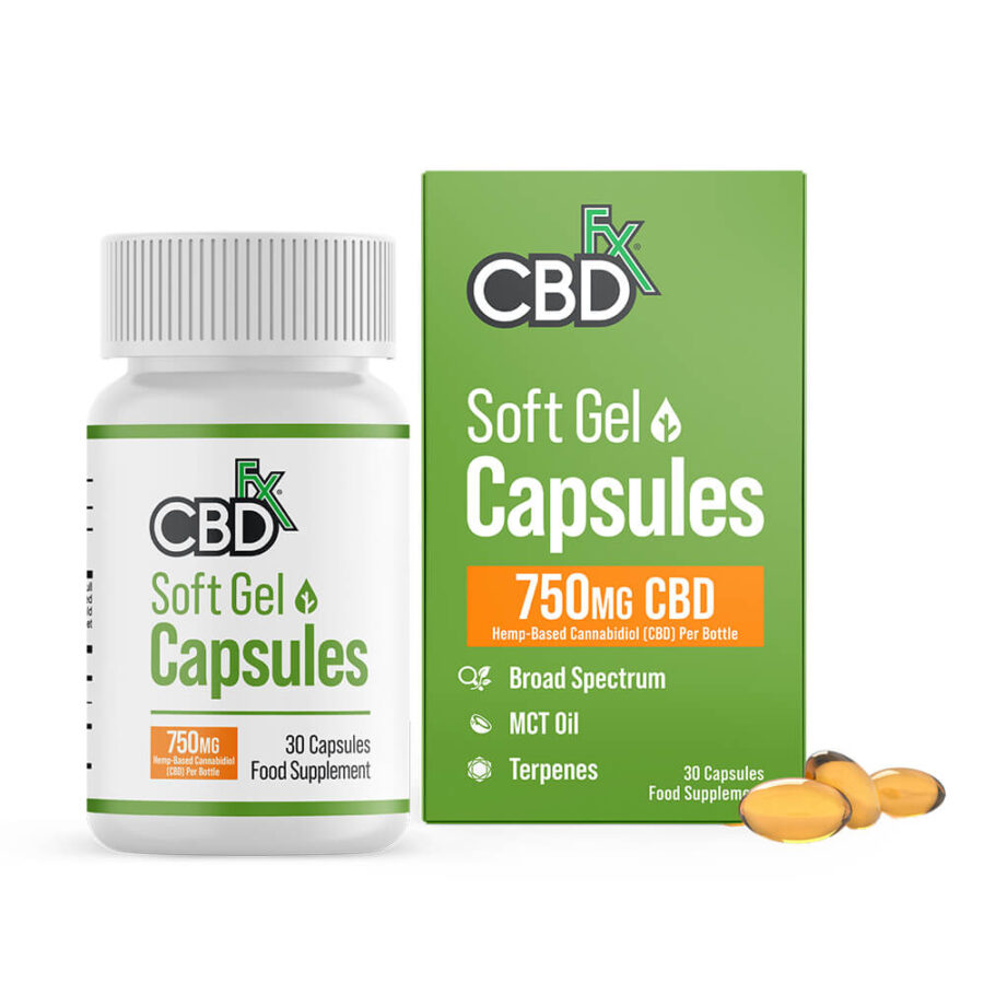 CBDfx Soft-Gel-Kapseln 750mg CBD (30 Kapseln)