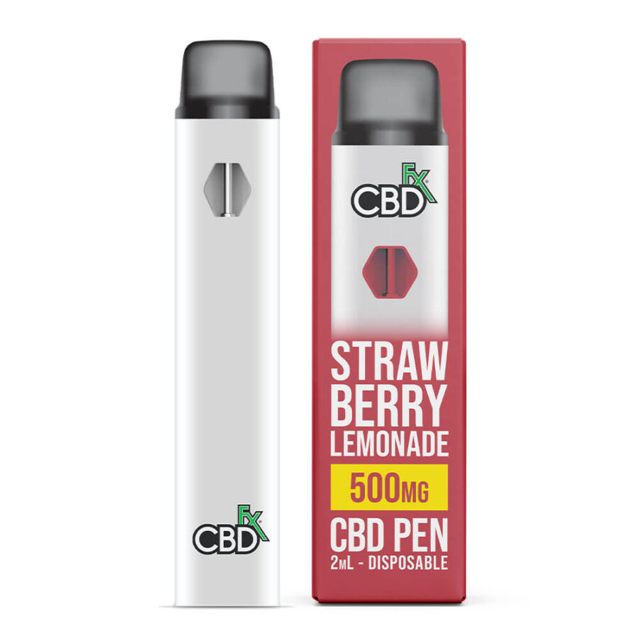 CBDfx Strawberry Lemonade 2ml CBD Vaping Pen 500mg (10stk/Display)