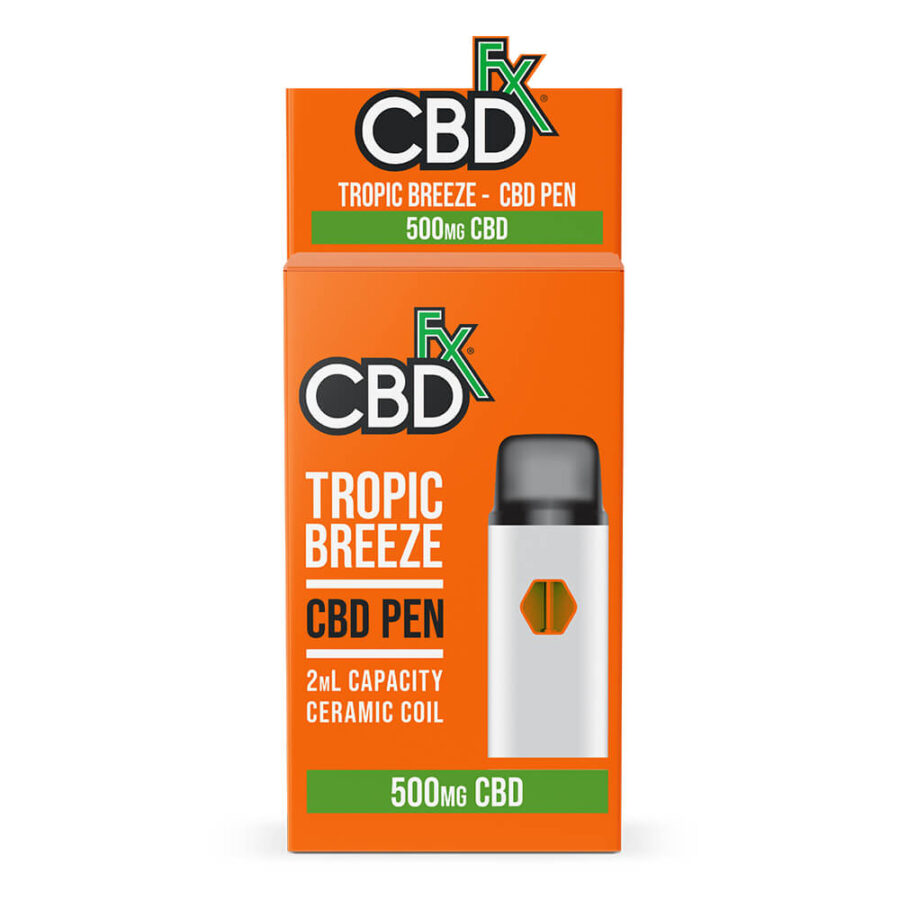 CBDfx Tropic Breeze 2ml CBD Vaping Pen 500mg (10stk/Display)