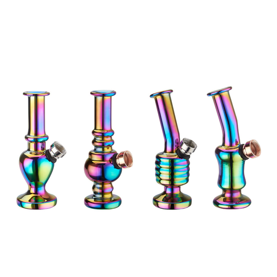 Champ High Mini Crystal Rainbow Bong 12,5 cm (12 Stück/Display)