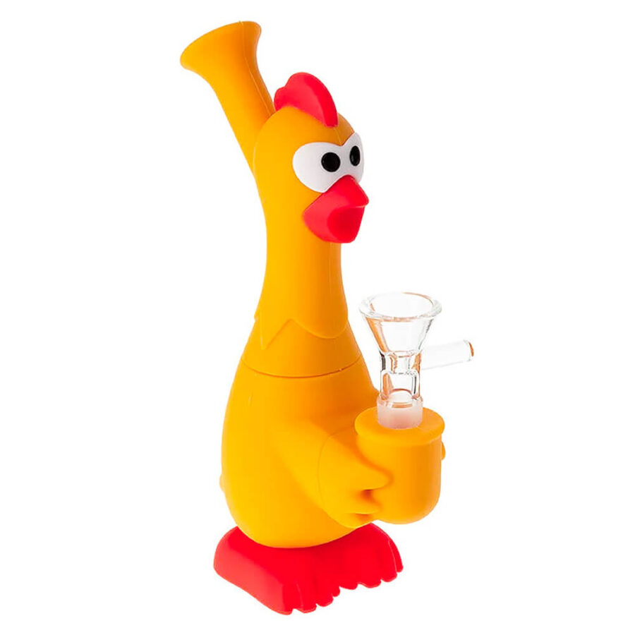 Silikonbong Huhn Orange 18cm