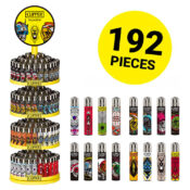 Clipper Feuerzeuge Astro Skulls + Free Carousel (192stk/display)