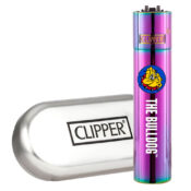 Clipper The Bulldog ICY Metall Feuerzeuge + Geschenkbox (12 Stück/Display)