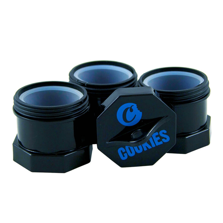 Cookies 3 Parts Black Stacked Small Storage Jar