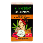 Euphoria Cannabis Lollipops gesalzenes Karamell (12er Pack/Masterbox)