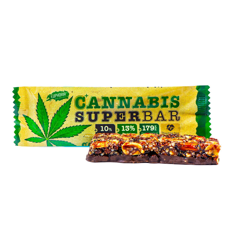 Euphoria Cannabis Super Bar mit Nüssen 35g (24Stk/display)