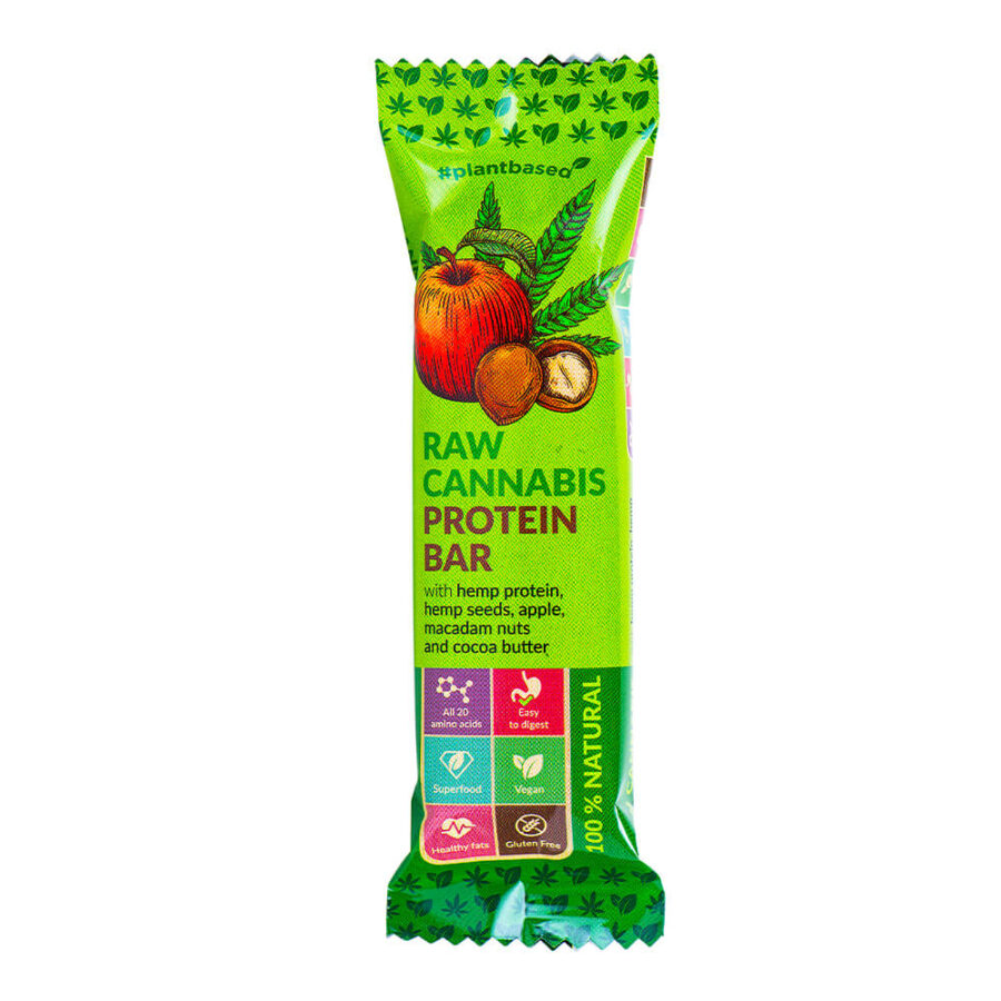 Euphoria Cannabis Super Bar Apfel Macadamia Nüsse 50g (24Stk/Display)