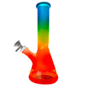 Bong aus Cristal-Glas mit Regenbogen-Farbverlauf 25 cm