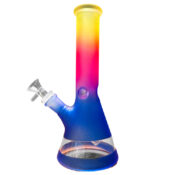 Regenbogen Farbverlauf Lila Bong aus Cristal 25cm