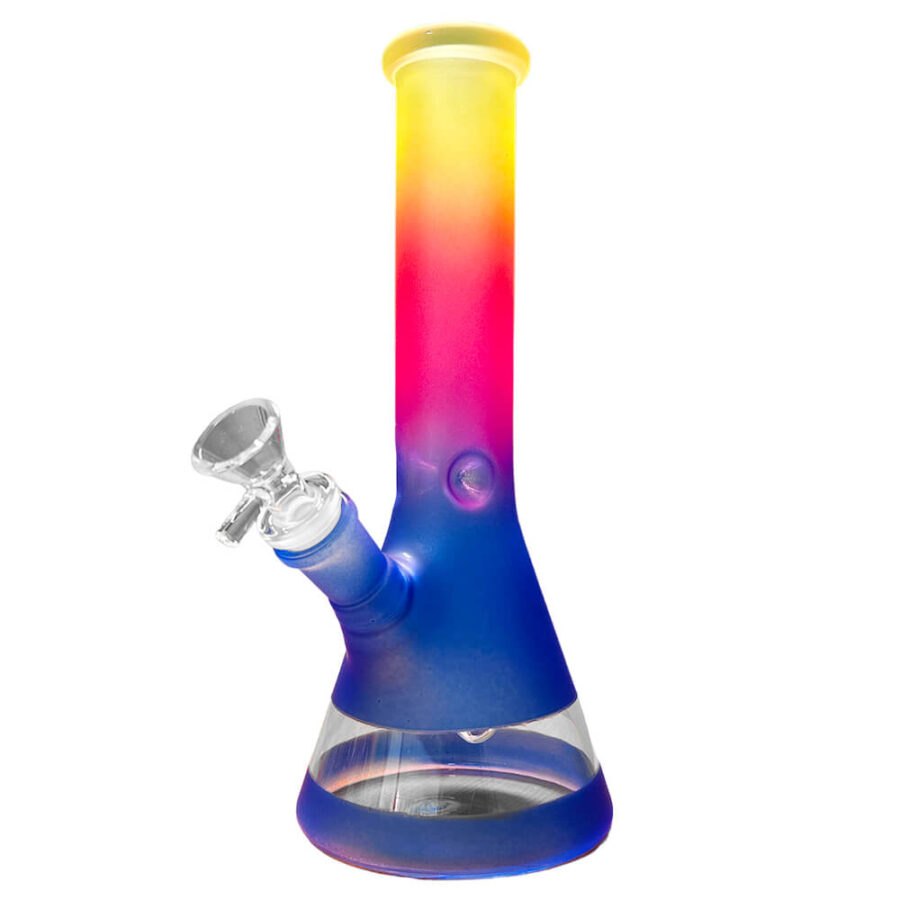 Regenbogen Farbverlauf Lila Bong aus Cristal 25cm