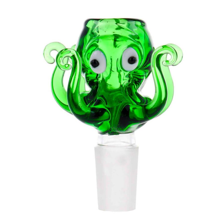 Grüner Oktopus Bong Glaskopf 18mm