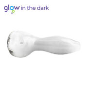 Weiße Cristal Pfeife Glow in the Dark 10cm