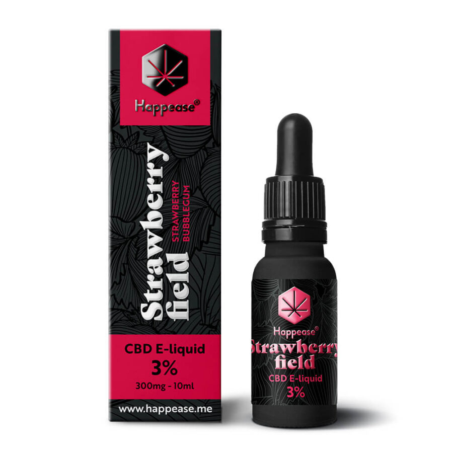 Happease CBD E-Liquid Strawberry Field 3% - 300mg (10ml)