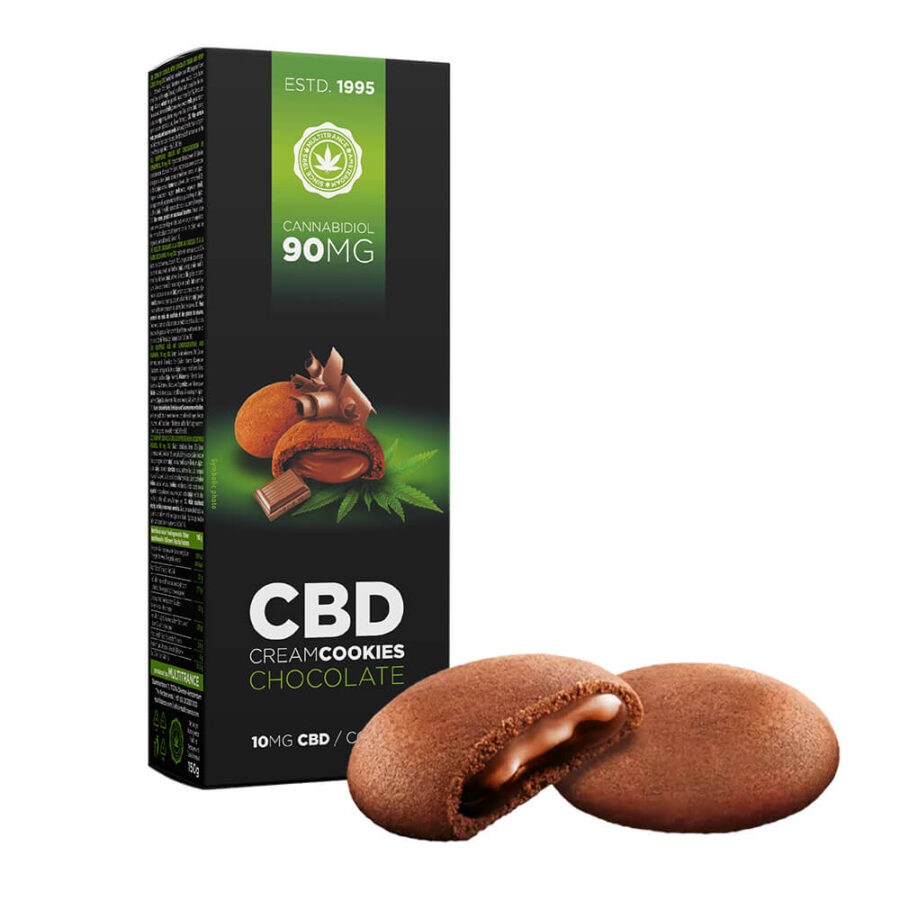 Schokolade Haze Cream Filled Cookies 90mg CBD 150g (18 Packungen/Display)