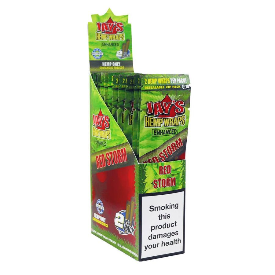 Juicy Jay's Hanf Wraps Red Storm Cherry Pie mit infundierten Terpenen (25stk/display)