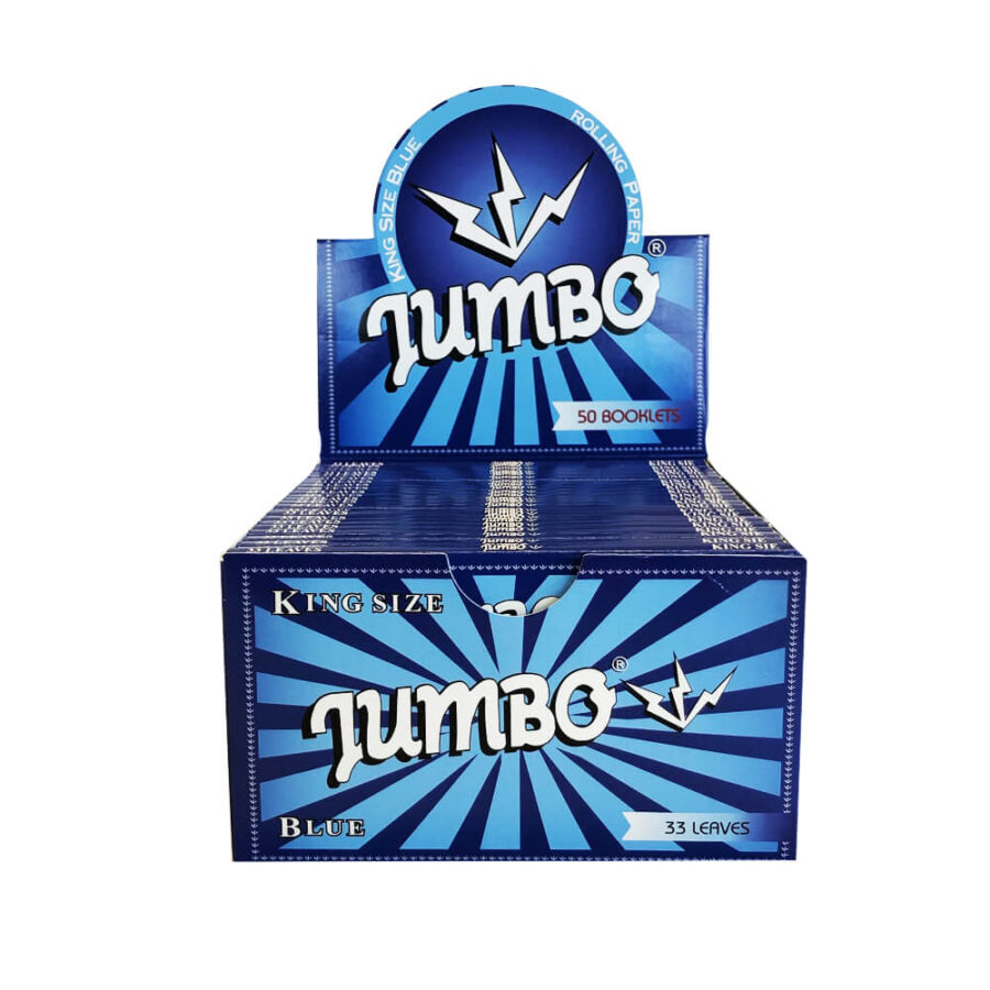 Jumbo King Size Blue Papers (50stk/display)