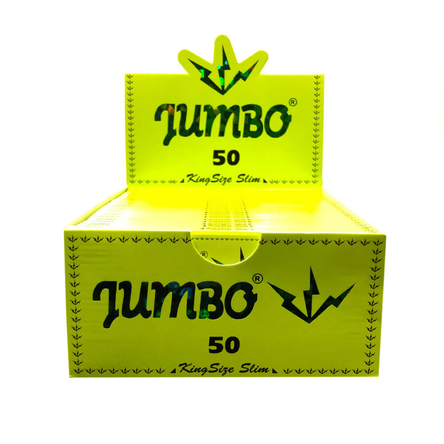 Jumbo King Size Slim Green Papers (50stk/display)