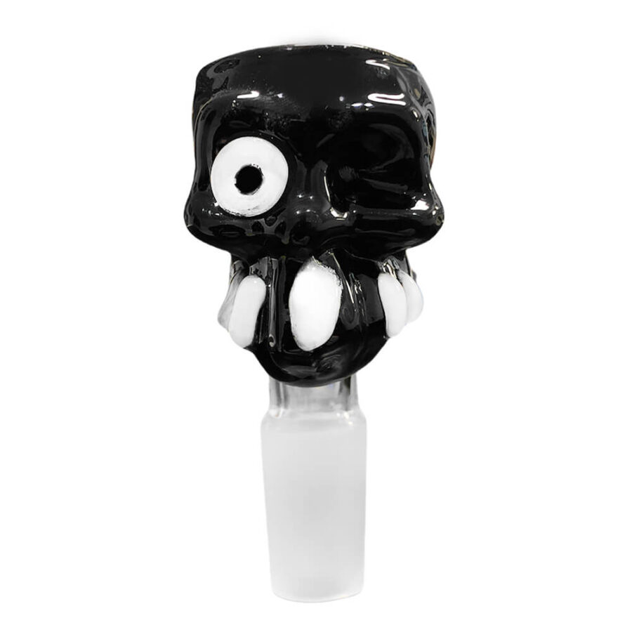 Medievil Skull Black Bong Glaskopf 18mm