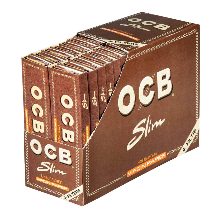 OCB Virgin Paper Kingsize Papers + Filter Tips (32stk/display)