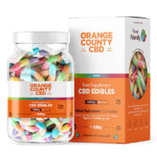 Orange County CBD Große Flasche Gummis Würmer 1600mg CBD 535g