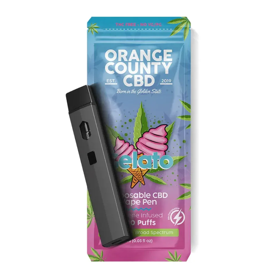 Orange County CBD Cali Einweg Vape 600mg CBD Gelato (10stk/display)