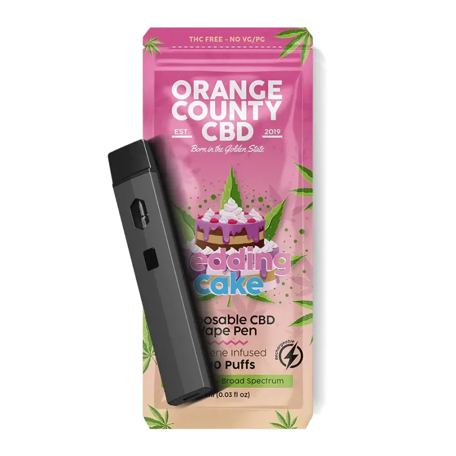 Orange County CBD Cali Einweg Vape 600mg CBD Hochzeitstorte (10stk/Display)