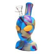 Silikonbong Alien Head Blau 20cm